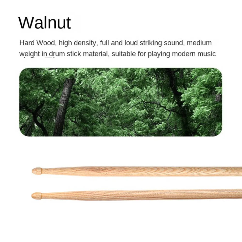 5A & 7A Drum Sticks – Oak, Walnut & Maple Wood | 1 Pair Drum Sticks Axl 5A Walnut