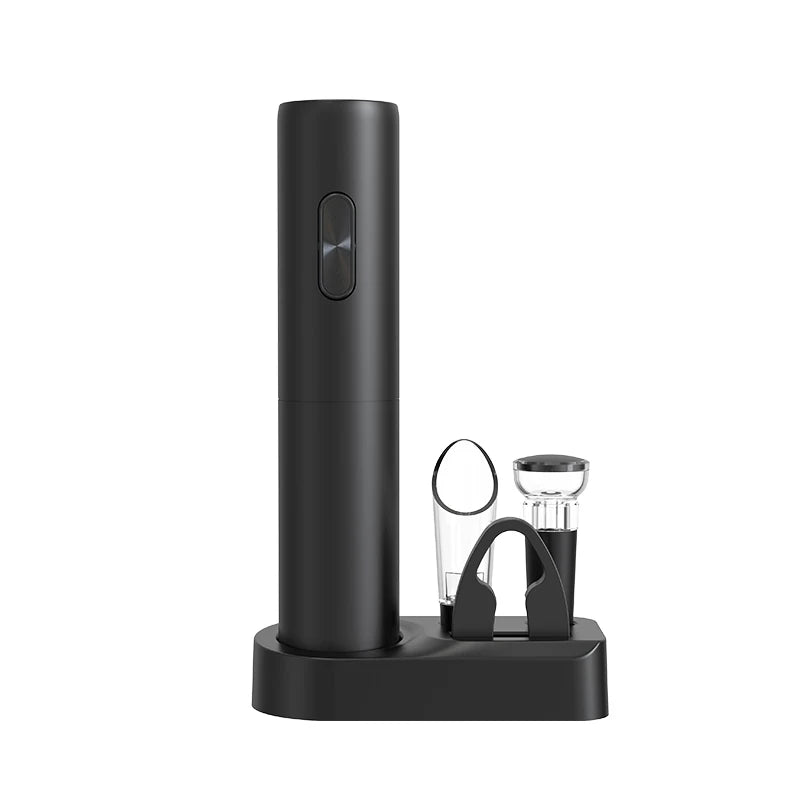 Electric Wine Bottle Opener Set – Foil Cutter, Pourer & Decanter Electric Wine Opener Axl black