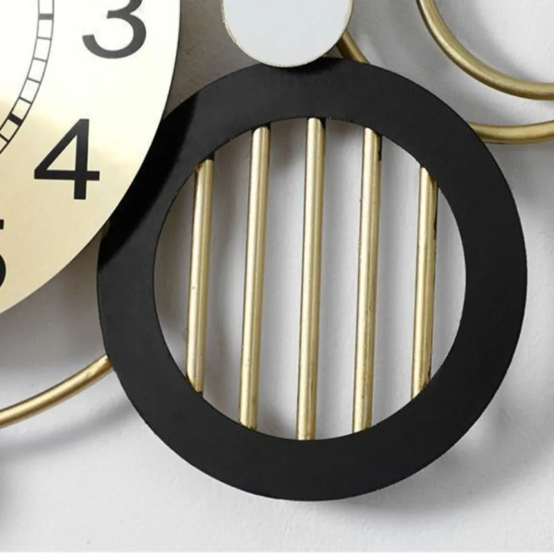 Large Silent Wall Clock – Modern Minimalist Gold Decor Wall Clock Axl