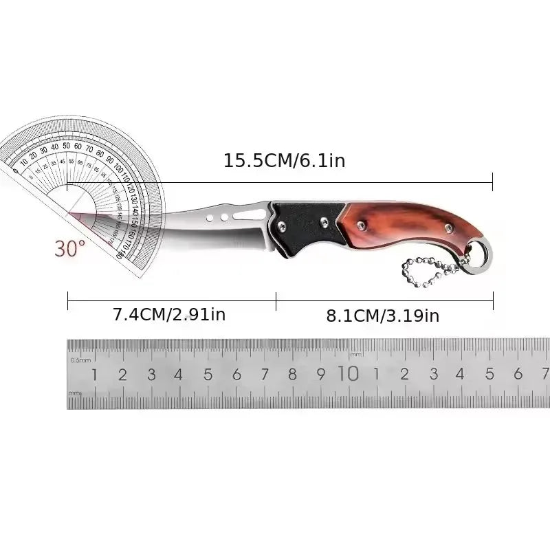Portable Folding Pocket Knife – Stainless Steel Keychain EDC Folding Pocket Knife Axl