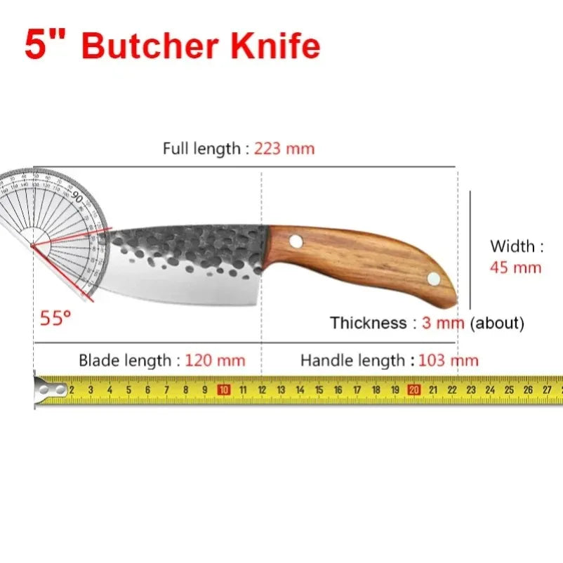 Hand Forged Kitchen Knife – Cleaver, Boning & Slicing Blade Kitchen Knife Axl
