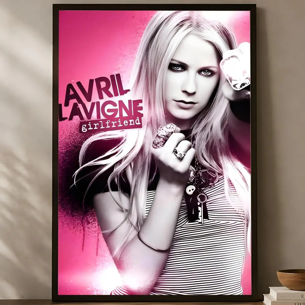 Avril Lavigne HD Self-Stick PVC Wall Poster | Home Decor Wall Art Poster Axl White02 15X20cmNoframe