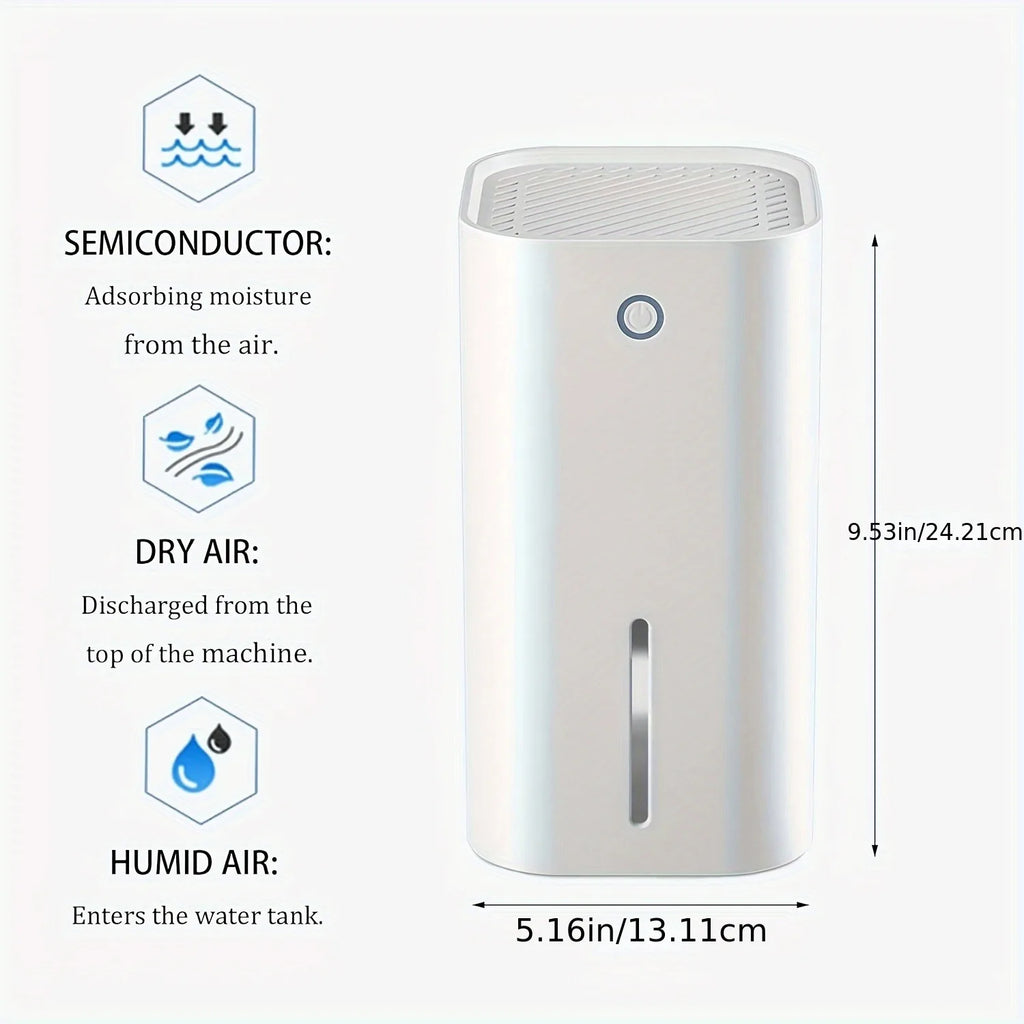 BALASHOV 850mL Portable Dehumidifier – Auto-Off Home Office Portable Dehumidifier Axl