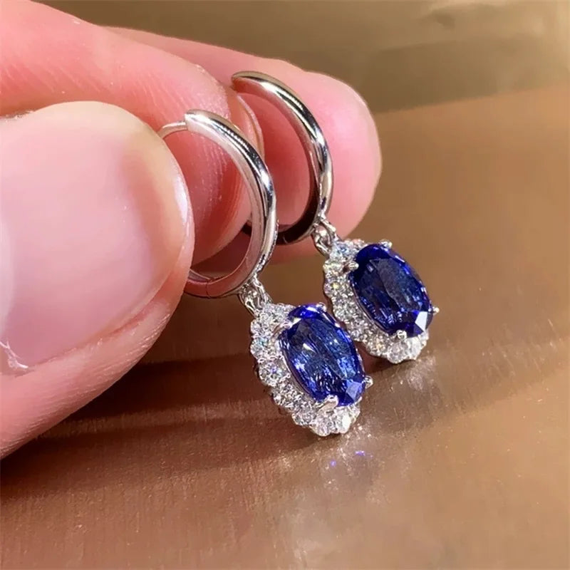Huitan Cubic Zirconia Drop Earrings – Geometric Fashion Jewelry Drop Earrings Axl