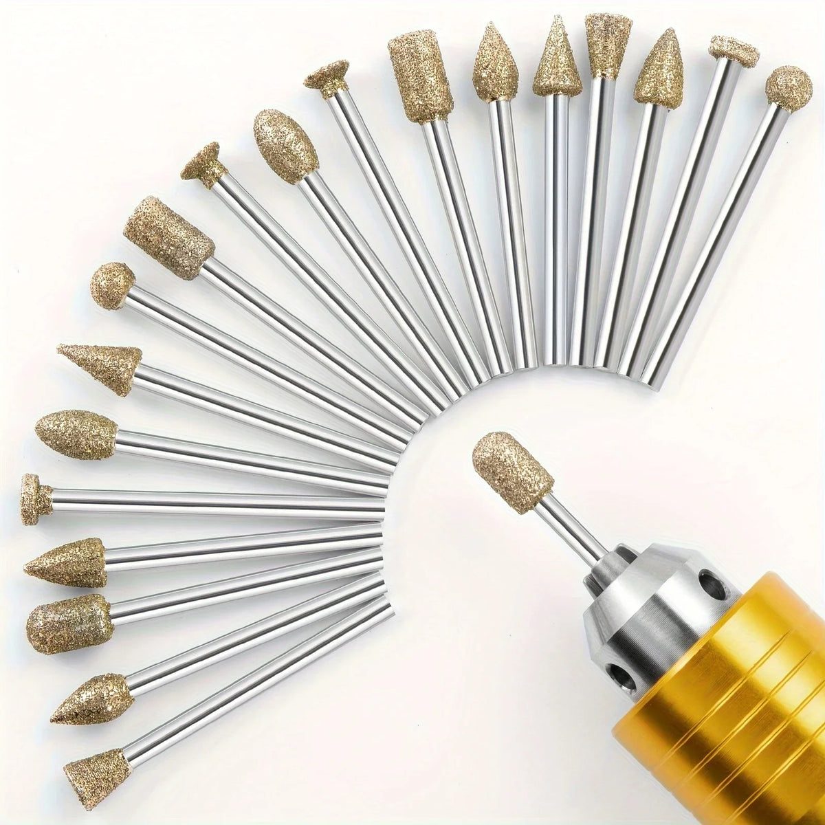 20pc Diamond Grinding Burr Set – Rotary Tool for Stone & Glass Rotary Tool Burr Set Axl