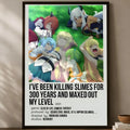Killing Slimes 300 Years Anime PVC Wall Poster | HD Self-Stick Anime Wall Poster Axl White14 60X90cmNoframe