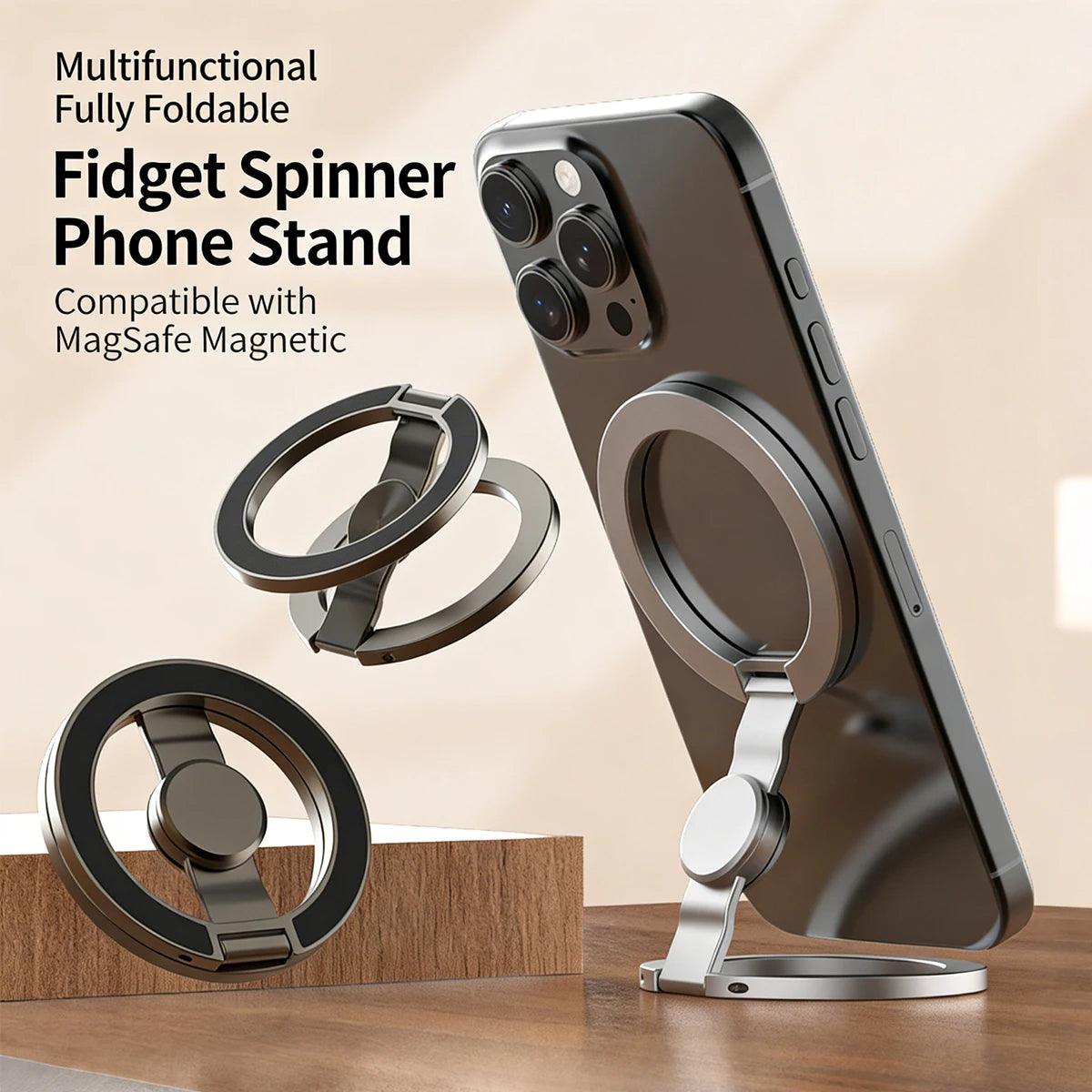 Magnetic Phone Ring Holder 360° Foldable MagSafe Stand Phone Ring Stand Axl