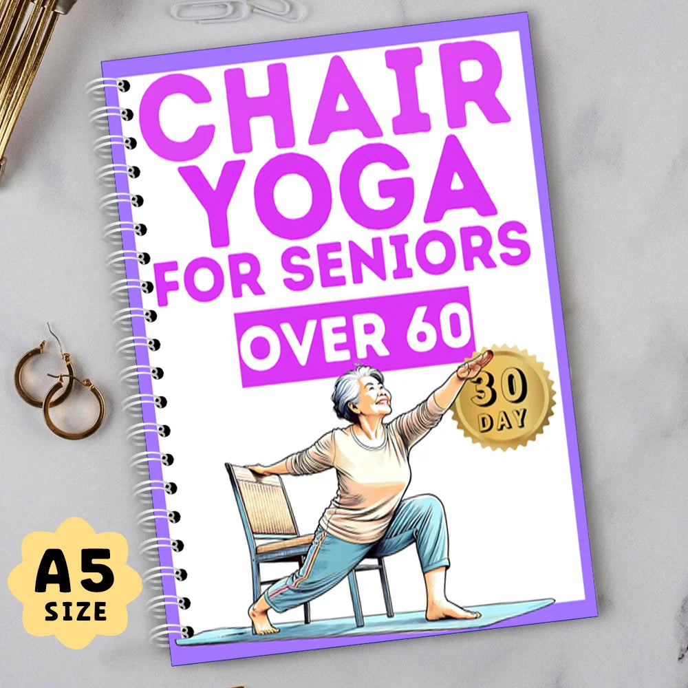 28-Day Chair Yoga Book for Seniors 60+ | Seated Workout Plan Yoga Exercise Book Axl 1 BOOK