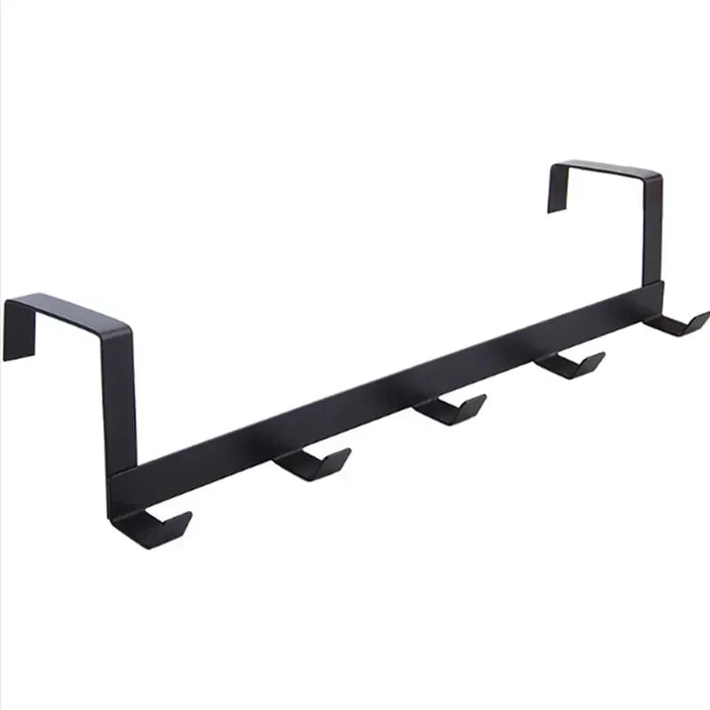 Over-Door Wrought Iron Hook – No-Drill Storage Rack Over-Door Hook Axl Black