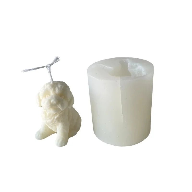 Teddy Dog Head Silicone Candle Mold – DIY Soap & Resin Mould Silicone Craft Mold Axl