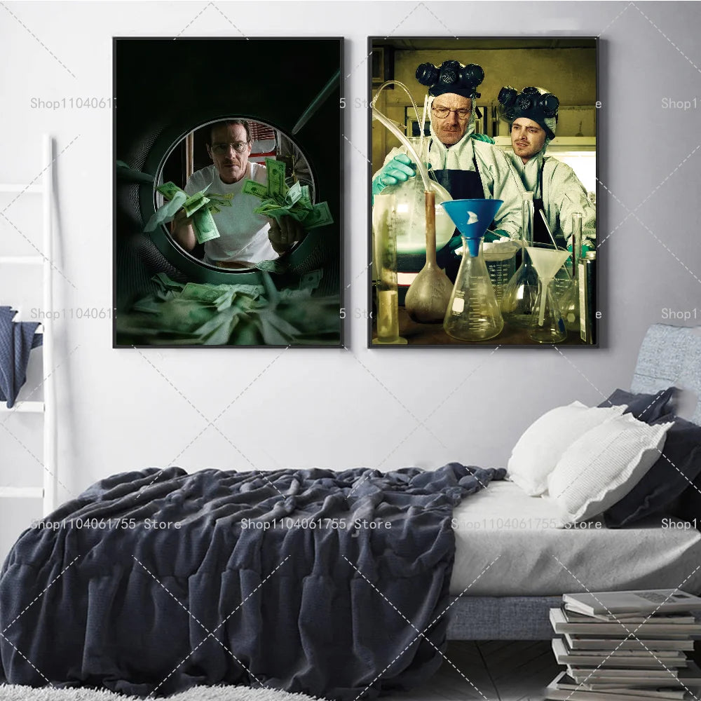 Breaking Bad Wall Poster – Self-Adhesive Waterproof Sticker Wall Art Poster Axl
