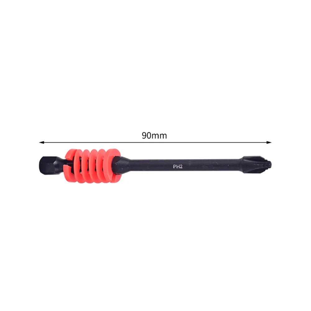 Magnetic Cross Screwdriver Bits 65/90/110mm Hex Shank – 1pc Screwdriver Bit Axl red 90mm China Mainland