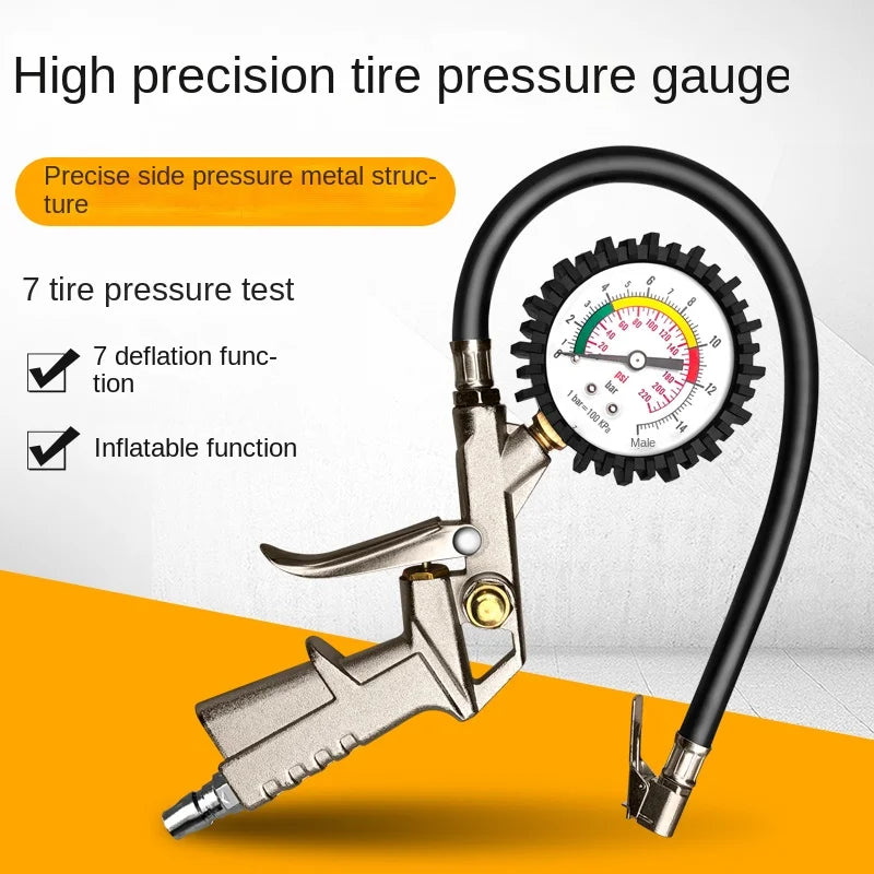 220PSI Tire Pressure Gauge & Inflator – Car & Motorcycle Tire Pressure Gauge Axl