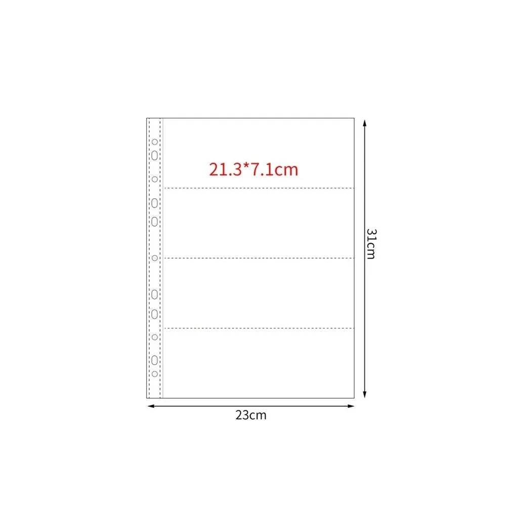 A4 Clear Photo Album Refill Pages – 4-Ring Binder Card Sleeves Binder Refill Pages Axl 5