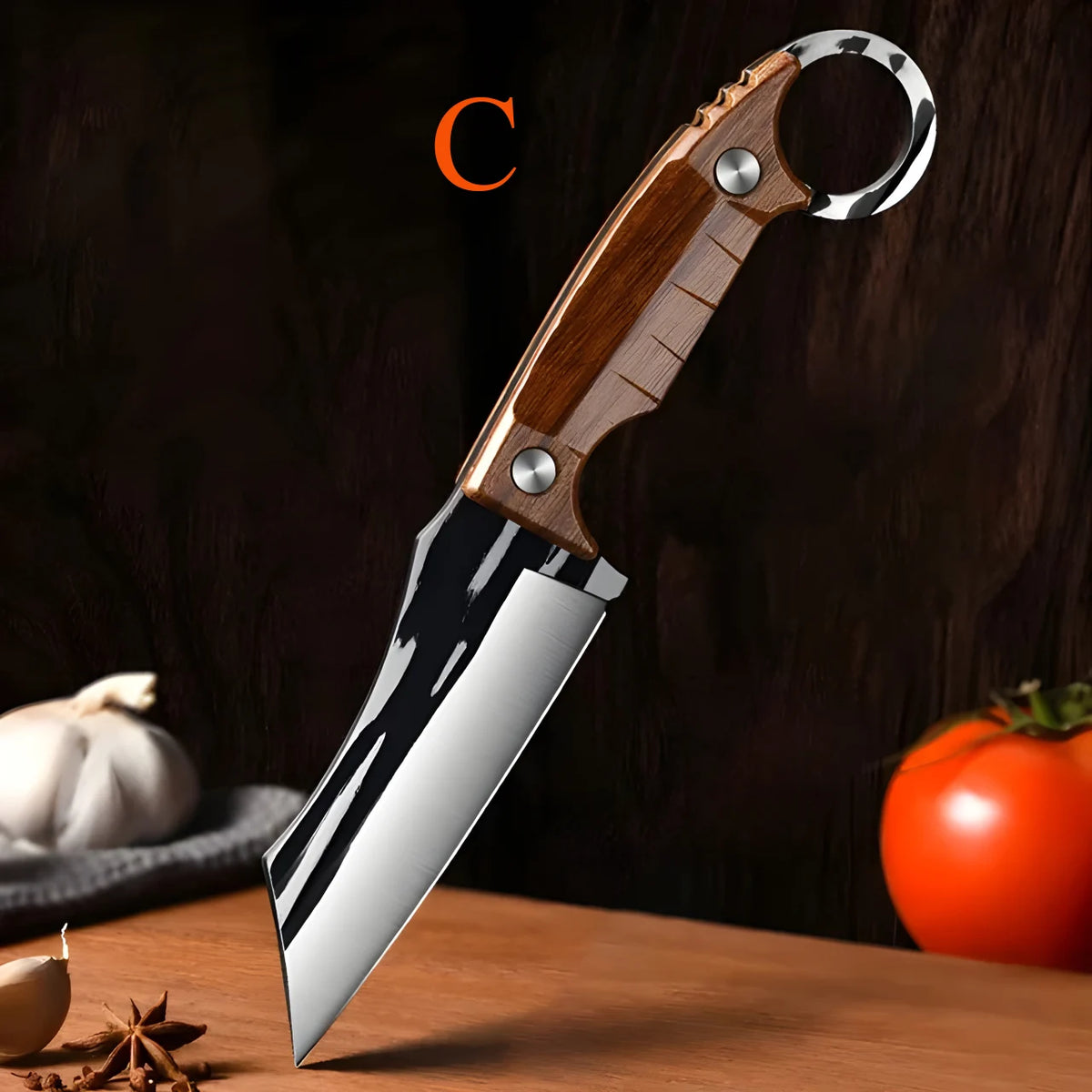Stainless Steel Kitchen Knife Set – Cleaver, Boning & Fruit Kitchen Knife Set Axl Kitchen Knife-C