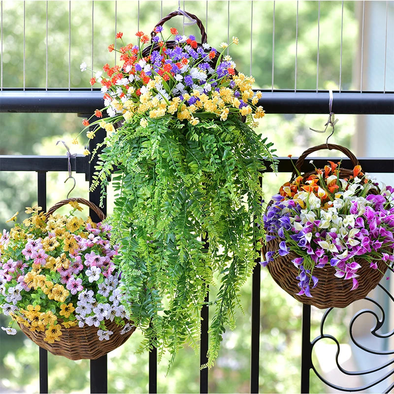 Handmade Wicker Hanging Basket – Rattan Wall Planter Décor Wicker Hanging Basket Axl