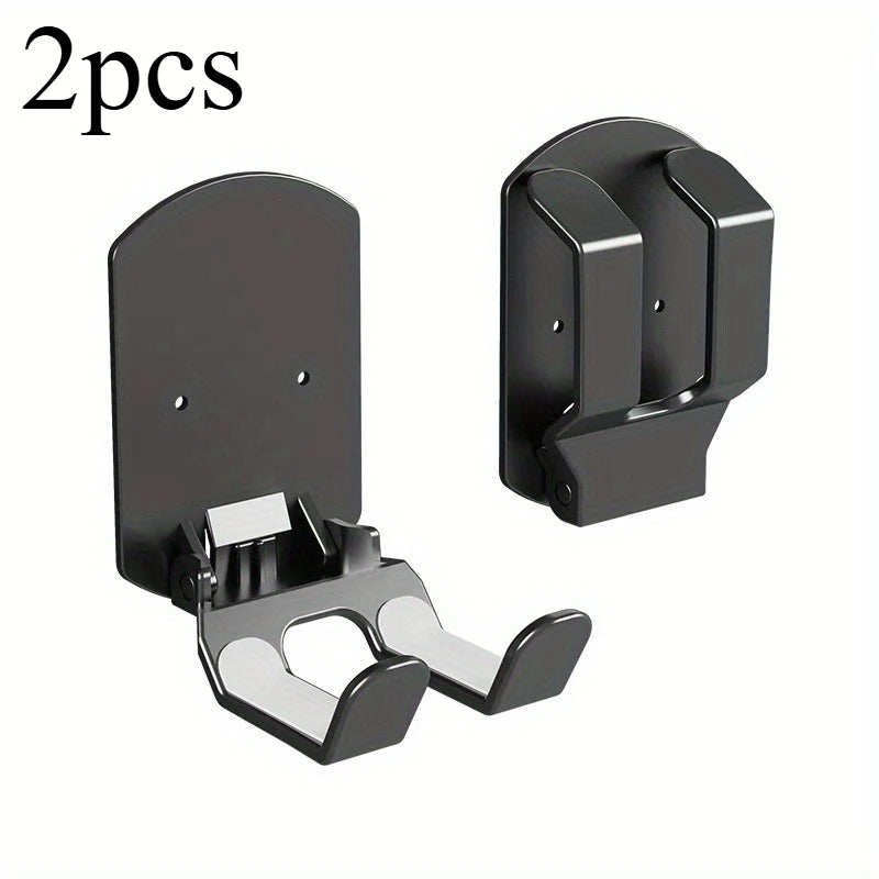 Foldable Wall-Mount Game Controller Storage Rack – 1 or 2 Pack Controller Storage Rack Axl Black -2pcs