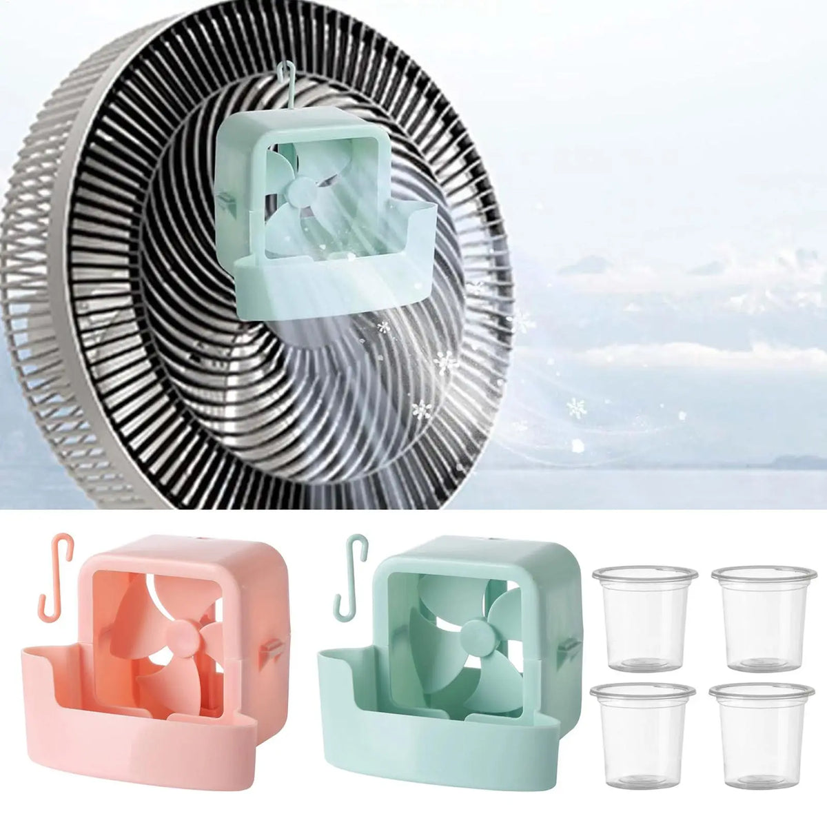 Fan Ice Box Cooling Attachment – No-Drill Universal Adapter Fan Cooling Attachment Axl