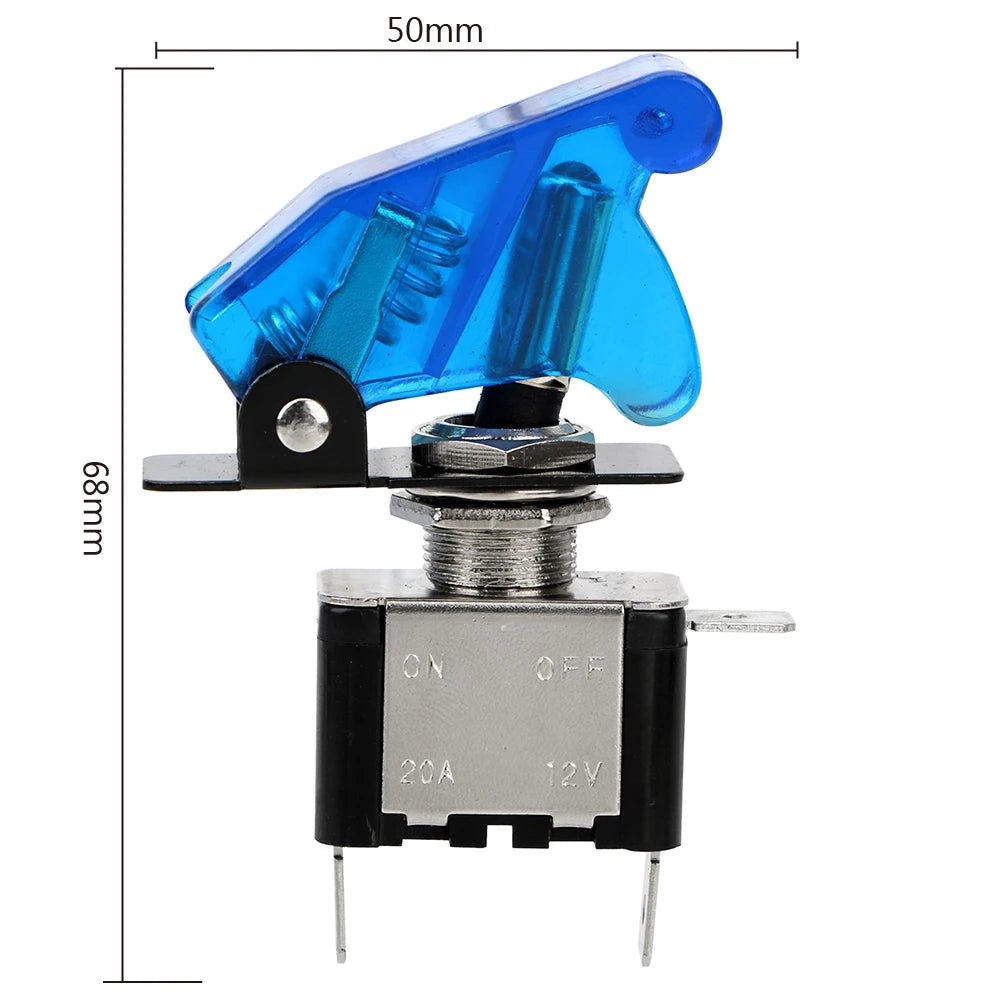 12V 20A LED Toggle Switch with Cover – SPST On/Off Car Switch Automotive Toggle Switch Axl