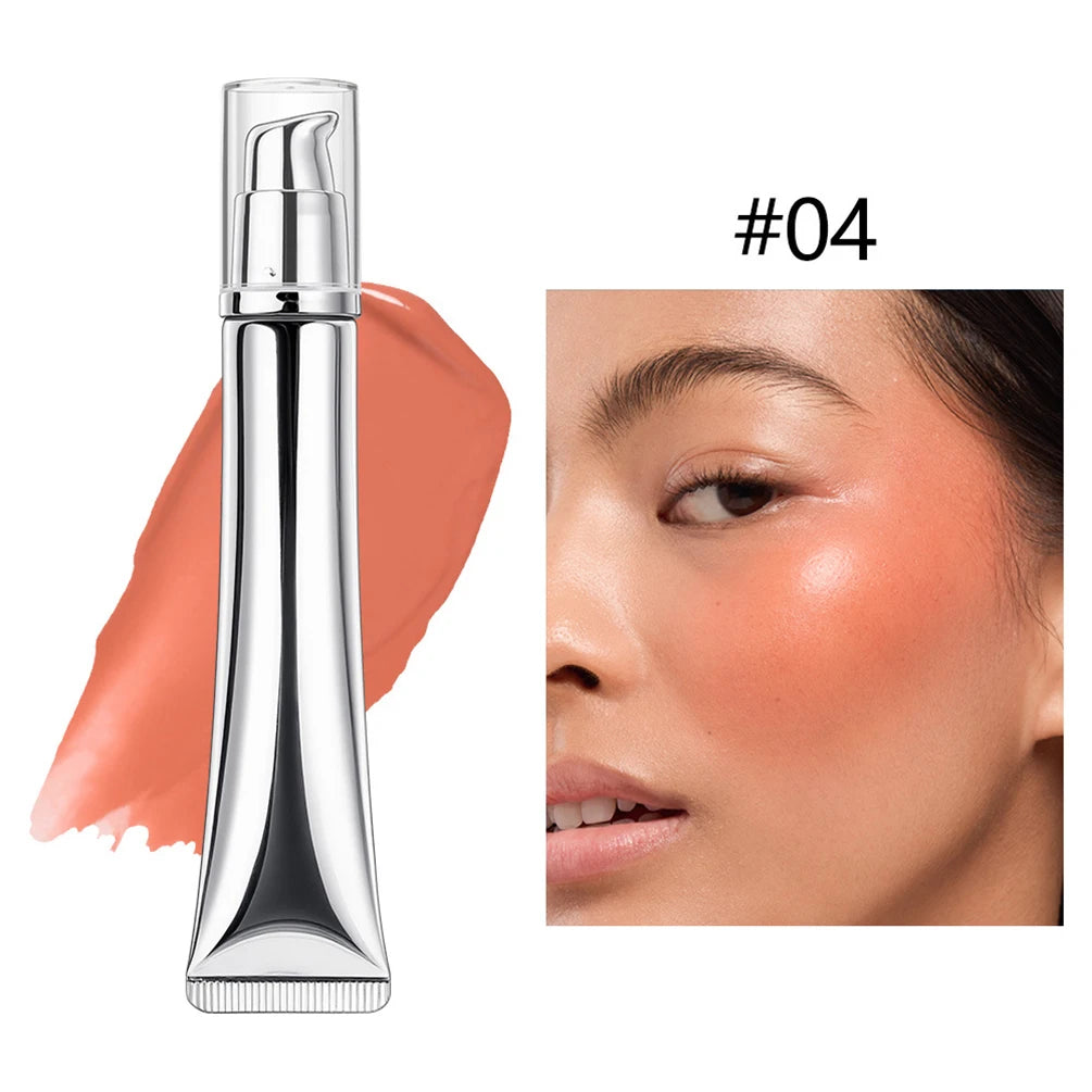 Vegan Liquid Blush Private Label Custom Logo Silver Tube Liquid Blush Axl 04 50pcs with logo