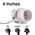 220V 4/5" Inline Duct Exhaust Fan – Kitchen & Bathroom Ventilator Inline Exhaust Fan Axl HF-100NoExhaustDuct CN or AU