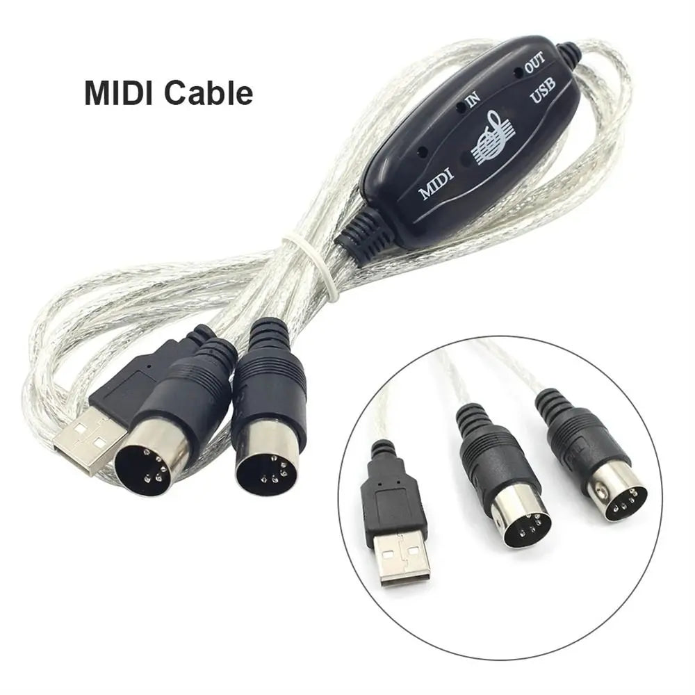 USB MIDI Interface Cable – Keyboard & Piano to PC Adapter MIDI USB Interface Axl