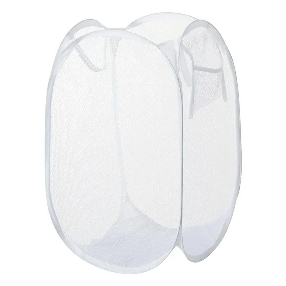 Foldable Laundry Basket – Ventilated Large Clothes Hamper Laundry Hamper Axl White