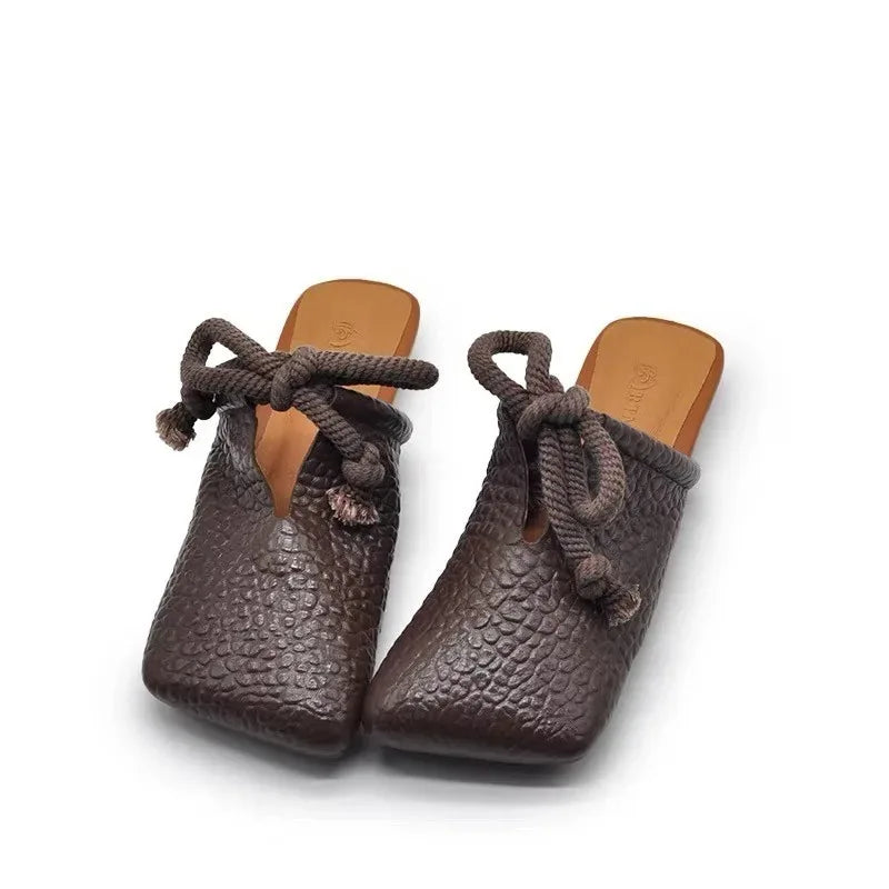 Women's Square Toe Block Heel Sandals – Summer Slip-On Block Heel Sandals Axl