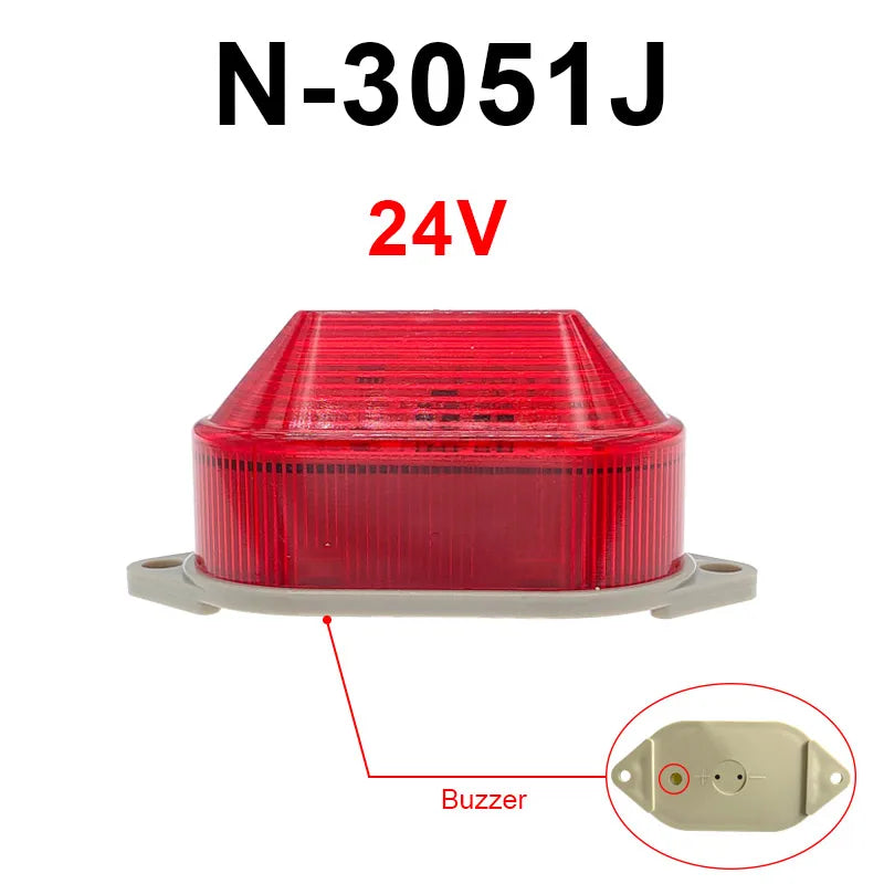 TB40 LED Buzzer Strobe Warning Light 12V 24V 220V IP44 Strobe Warning Light Axl Red-24V-Buzzer