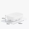 6-Cavity Silicone Ice Cube Tray – Easy Press Release DIY Mold Ice Cube Tray Axl White