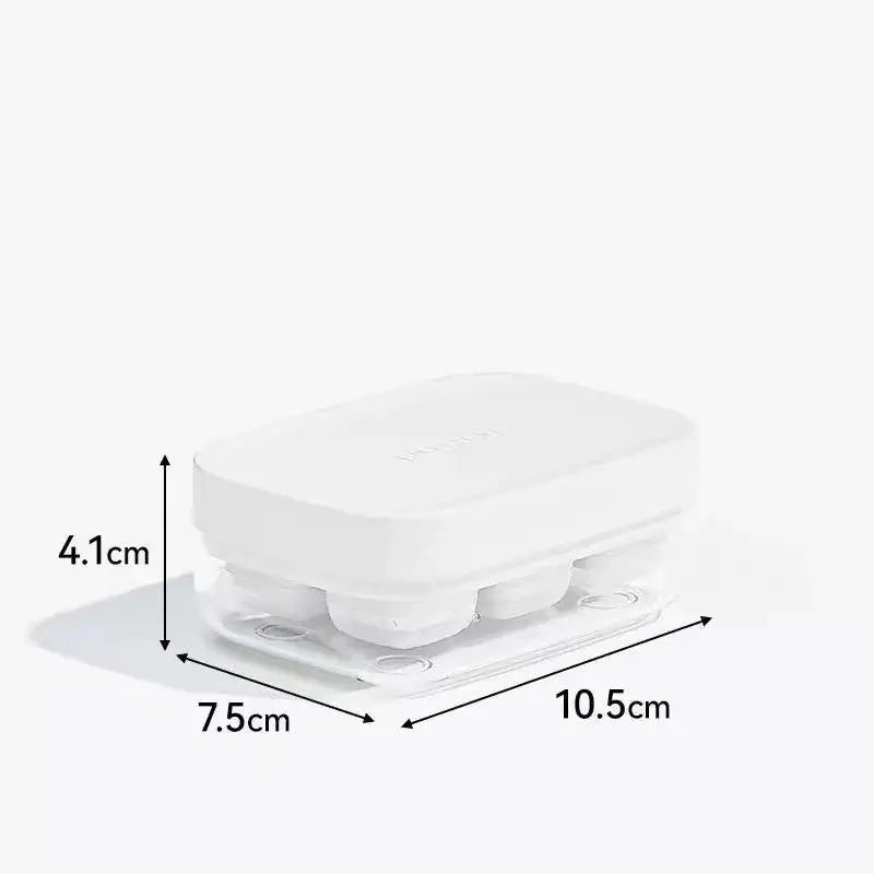 6-Cavity Silicone Ice Cube Tray – Easy Press Release DIY Mold Ice Cube Tray Axl White