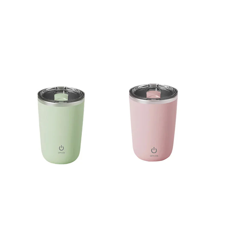 USB Rechargeable Electric Mixing Cup – Coffee & Drink Blender Electric Drink Mixer Axl green and pink