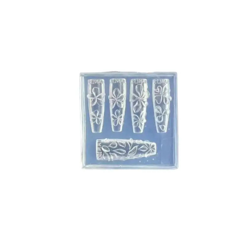 3D Silicone Flower Nail Art Mold – Hibiscus Floral DIY Template Nail Art Mold Axl ONESIZE