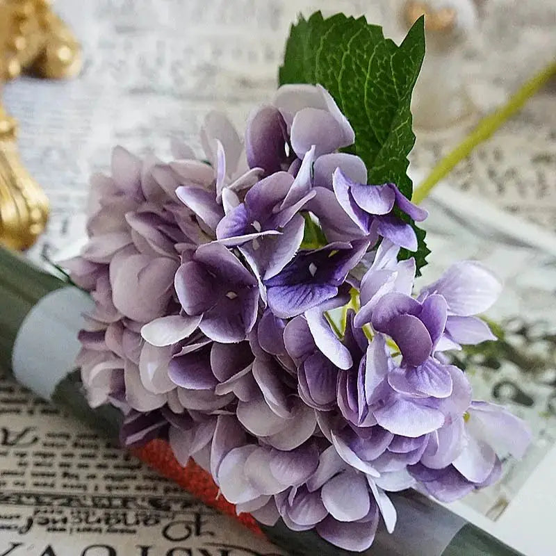Silk Hydrangea Artificial Bouquet – Wedding & Home Décor Artificial Flower Bouquet Axl color 2 1pieces