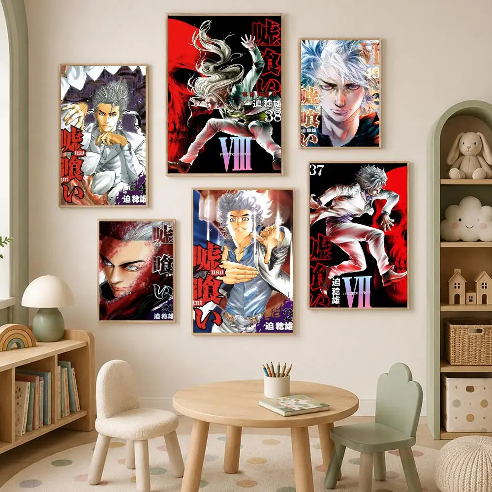 Usogui Manga Wall Poster – Self-Stick HD Waterproof Art Wall Art Poster Axl