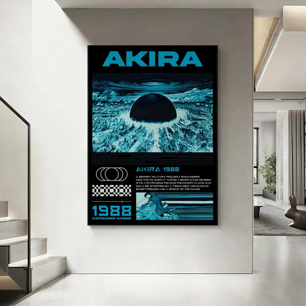 Akira Anime Poster – HD Waterproof Wall Art | Home Decor Anime Wall Poster Axl White8 50X70cmNoframe
