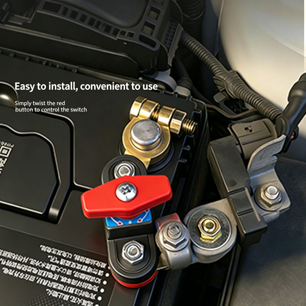 Car Battery Cut-Off Switch 12V/24V – Universal Disconnect Battery Disconnect Switch Axl