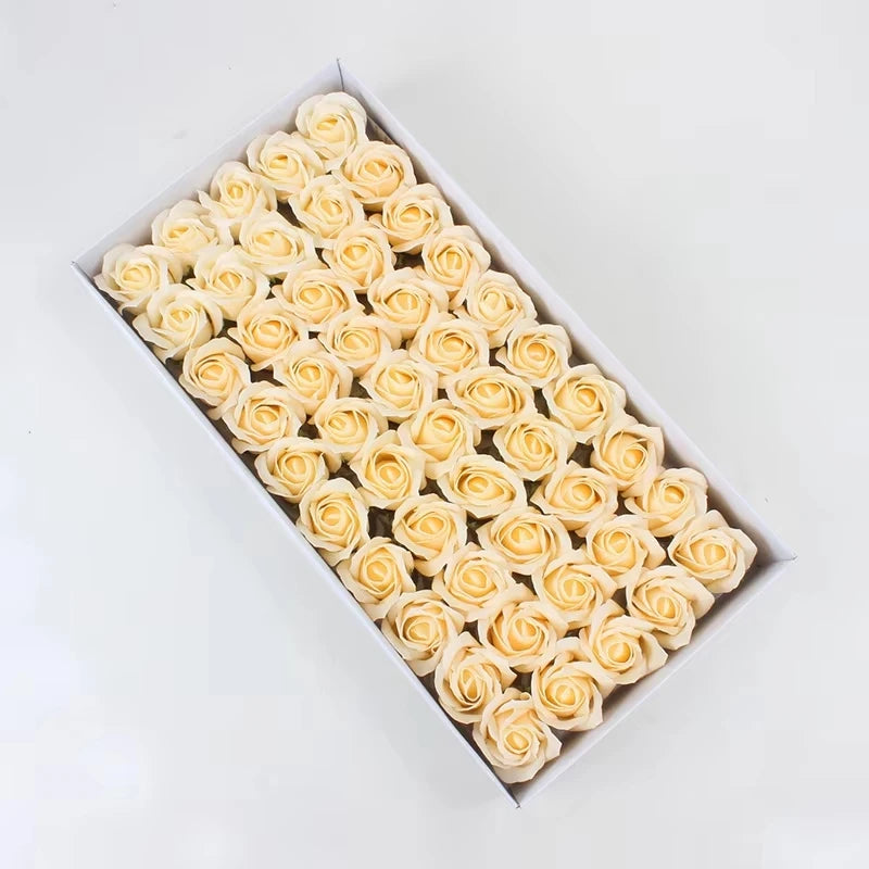 Soap Rose Artificial Flowers for Wedding & Home Décor 50/100 Pcs Artificial Flowers Axl color 8 100 pcs