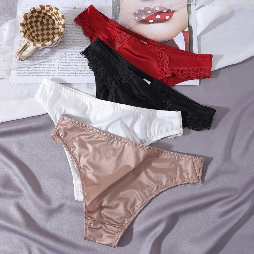 Women's Seamless Lace Low-Rise Briefs | French Style Panties Women's Lace Briefs Axl