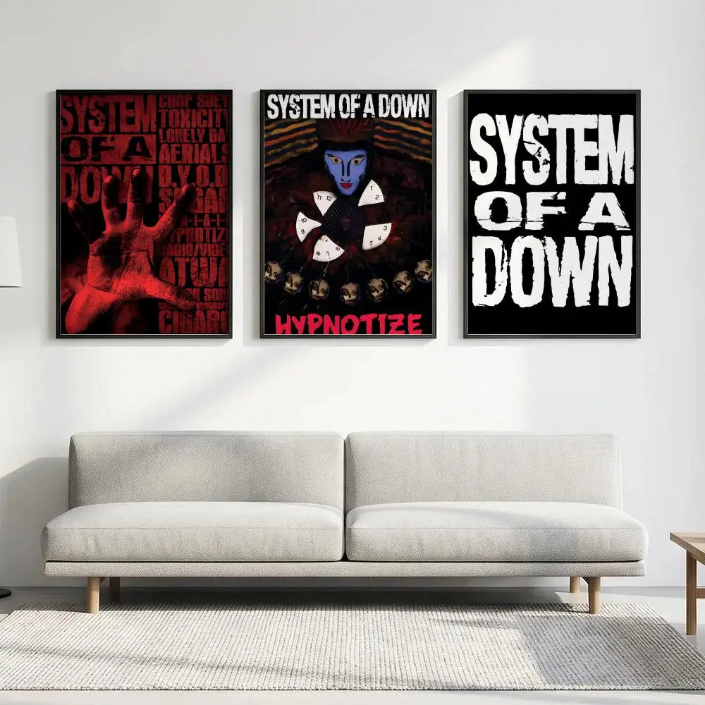System of a Down HD Poster – Waterproof Music Wall Art Music Wall Poster Axl