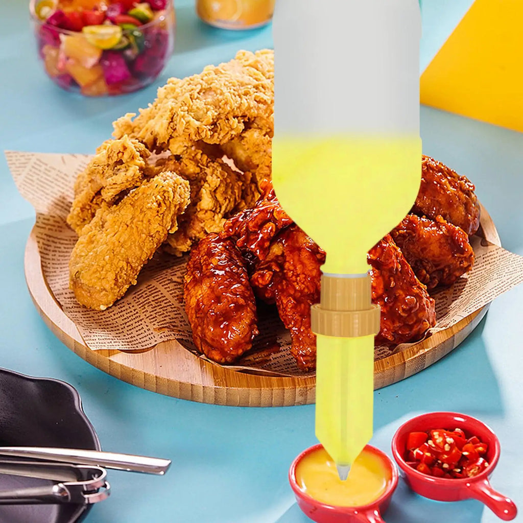 2.5L Hangable Sauce Dispenser – Leak-Proof Refillable Condiment Condiment Dispenser Axl