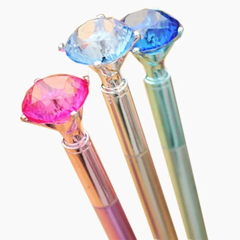 Kawaii Crystal Ballpoint Pens – Korean Style 2-Pack, 0.5mm Ballpoint Pen Set Axl