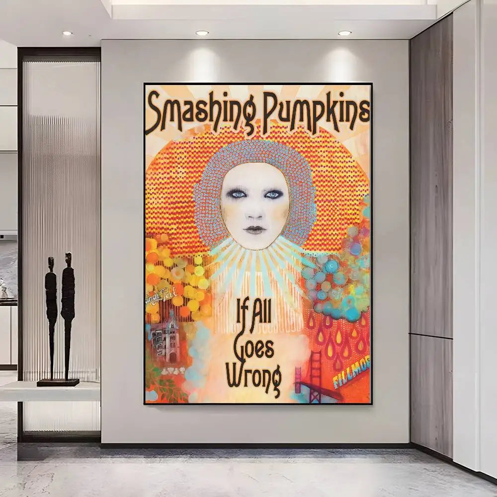 Smashing Pumpkins HD Poster – Self-Adhesive Waterproof Wall Art Music Band Poster Axl z3 15X20cmNoframe