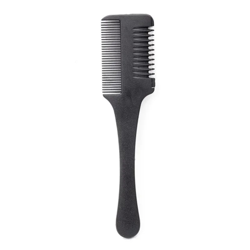 Double-Edge Hair Thinning Razor Comb – DIY Salon Tool Hair Thinning Razor Comb Axl Black