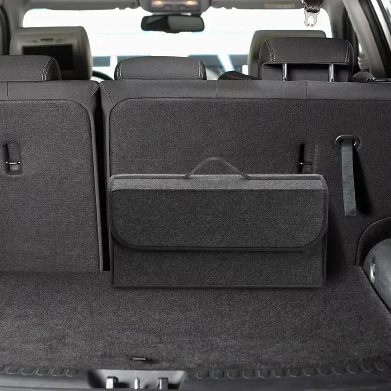 Felt Car Trunk Organizer Bag – Large Foldable Storage Box Car Trunk Organizer Axl