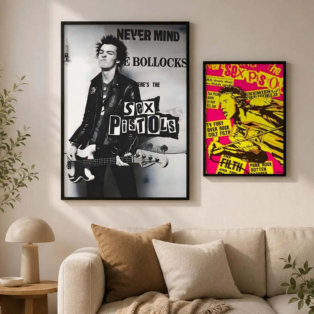 Sex Pistols Waterproof PVC Wall Poster – Peel & Stick HD Art Wall Poster Axl