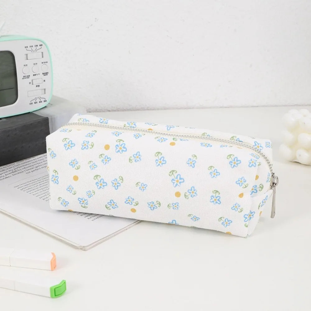 Large Capacity Floral Pencil Case – Cute Canvas Pen Bag Pencil Case Axl 05
