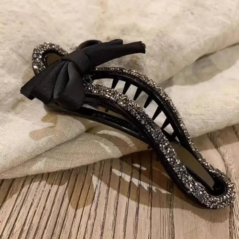 Rhinestone Duckbill Hair Clip – Sparkly Crystal Barrette for Women Crystal Hair Barrette Axl