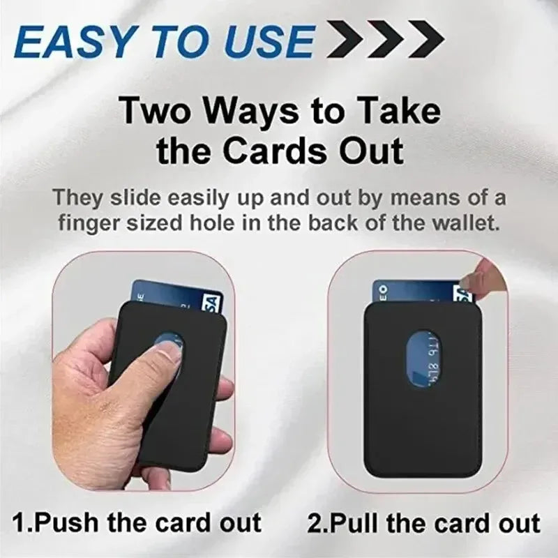 MagSafe Leather Wallet Card Holder for iPhone 12–15 Pro Max MagSafe Card Wallet Axl