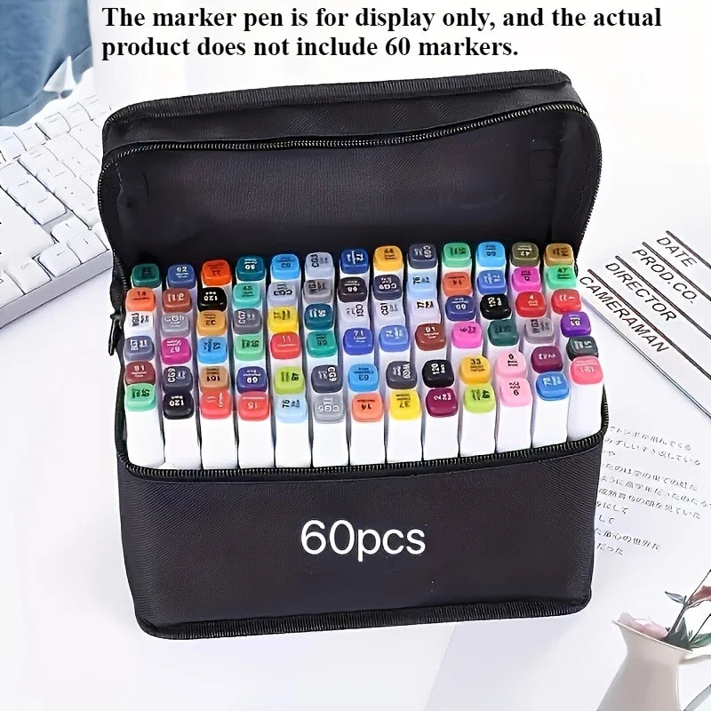 Large Capacity Marker Storage Bag – Holds 60 Markers | Zippered Marker Storage Bag Axl